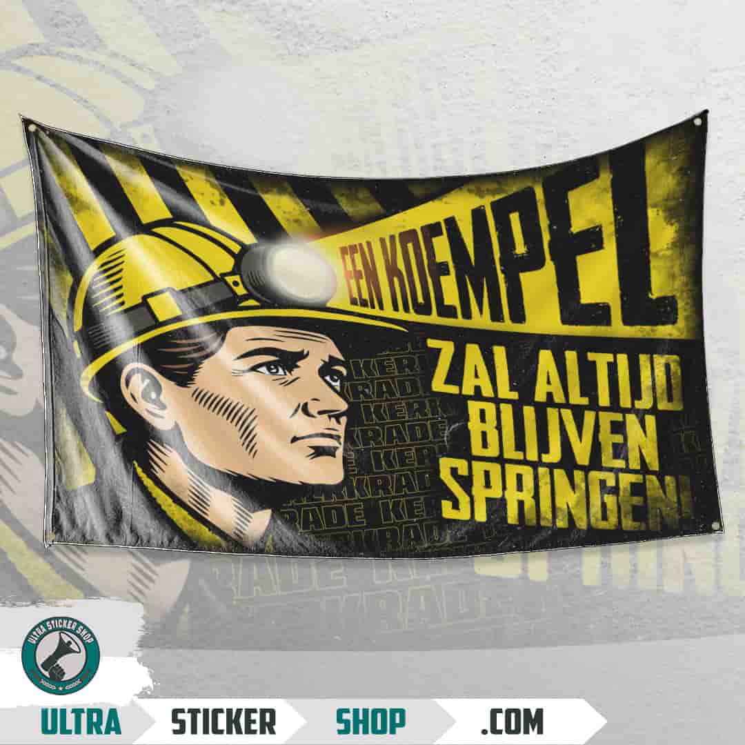 Een koempel zal altijd blijven springen Bandiera