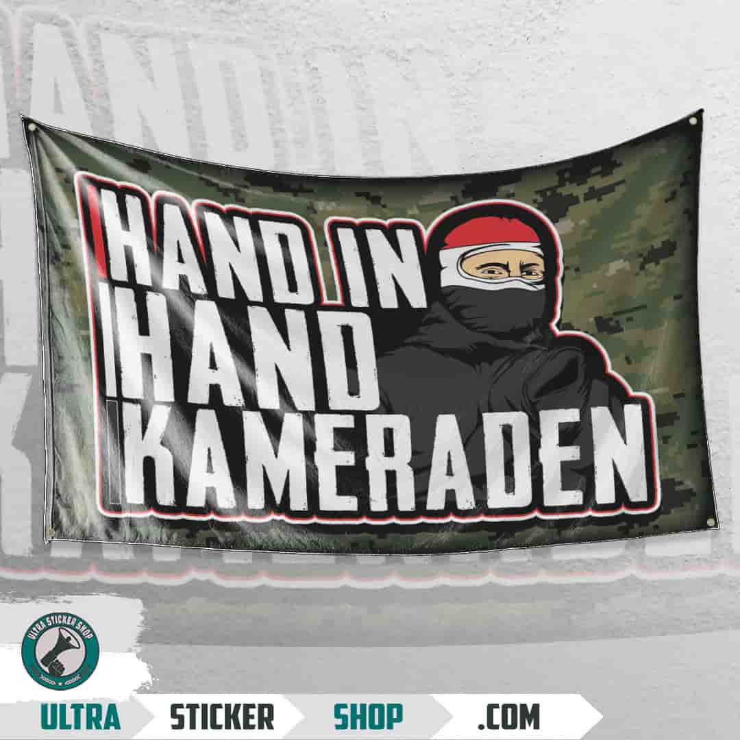 Hand in Hand Kameraden Drapeau