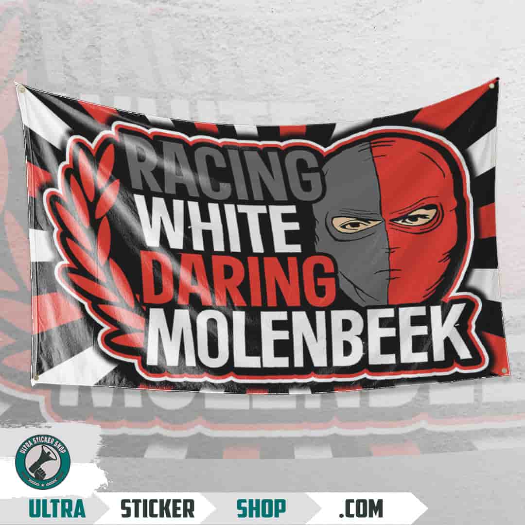 Racing White Daring Molenbeek Flagge