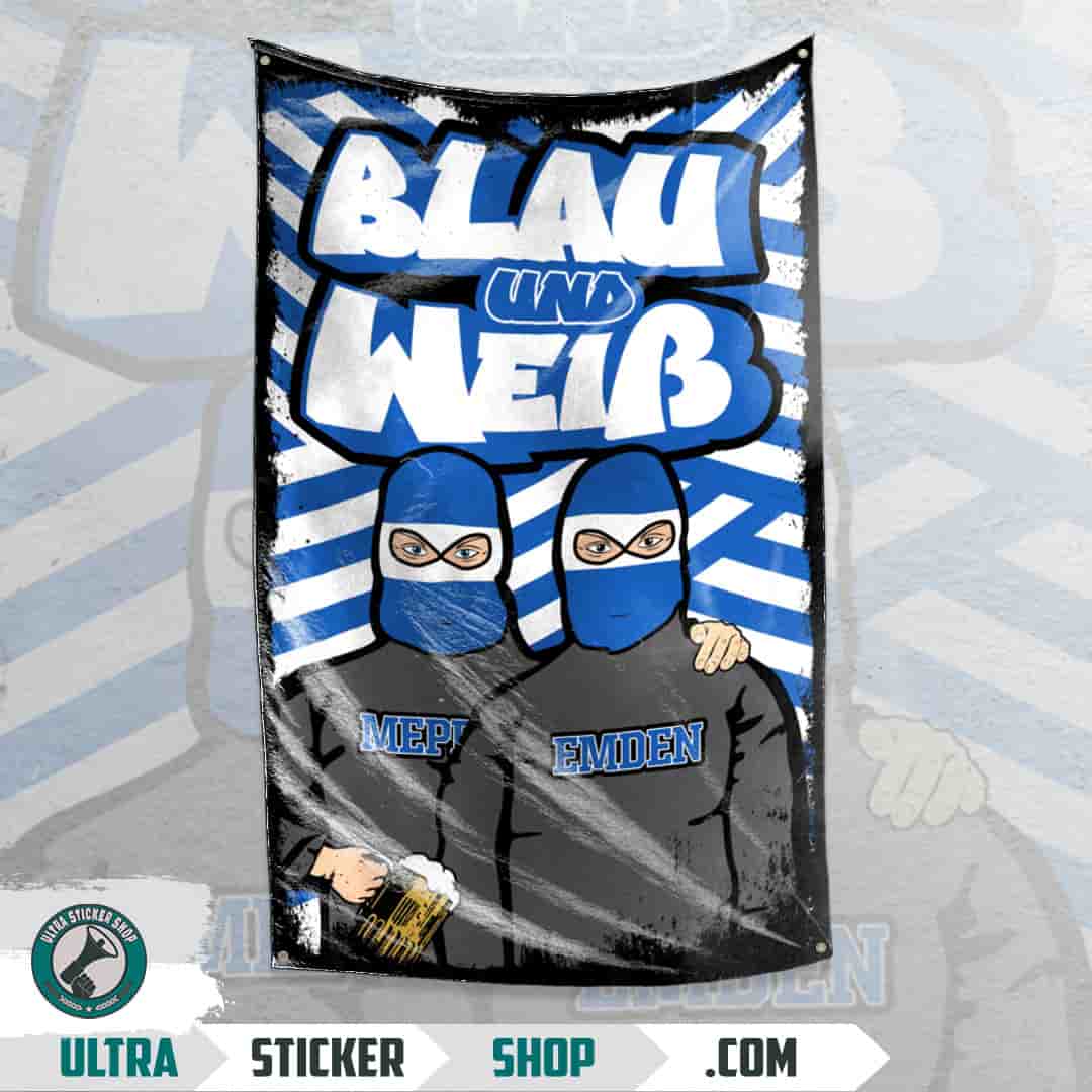 Blau und Weiß Flagge