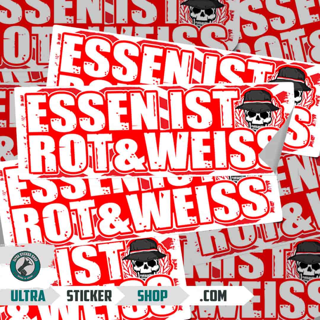 Essen ist rot & weiss Nalepnice