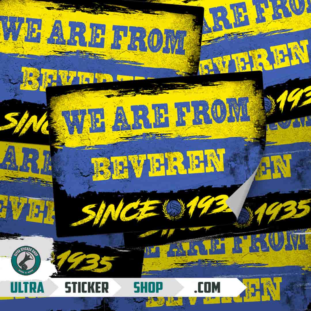 We are from Beveren since 1935 Nalepnice