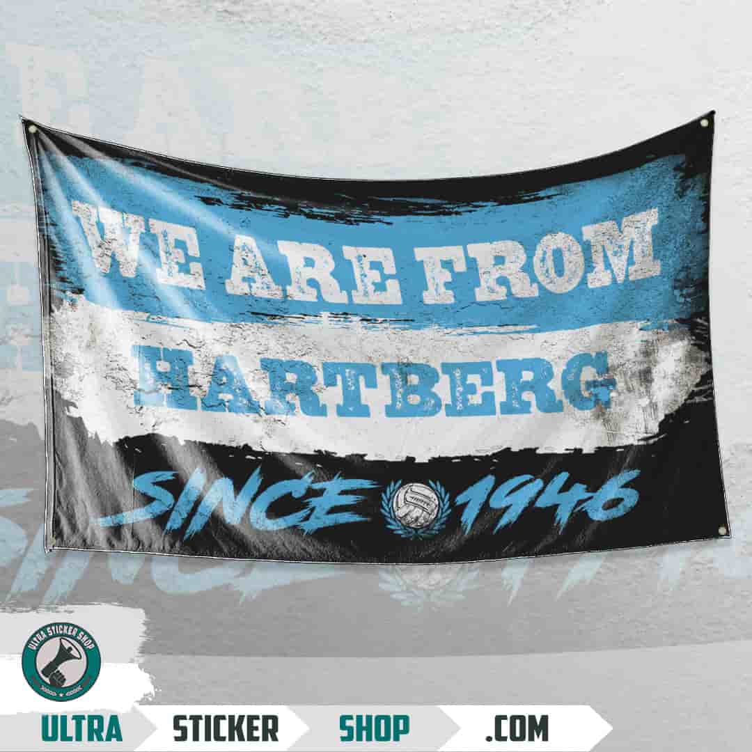 We are from Hartberg since 1946 Drapeau