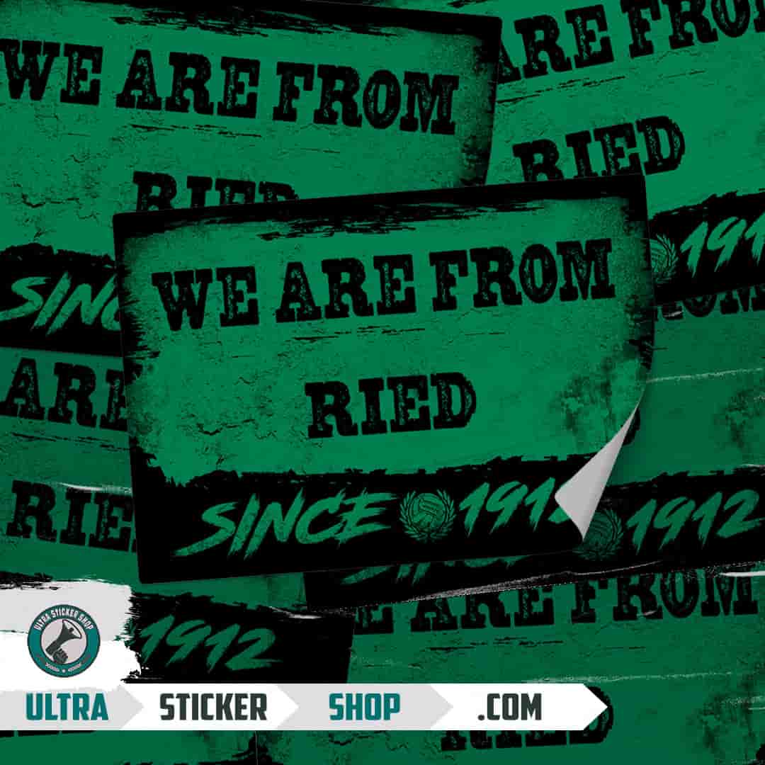 We are from Ried since 1912 Aufkleber