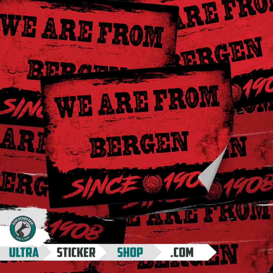 We are from Bergen since 1908 Aufkleber