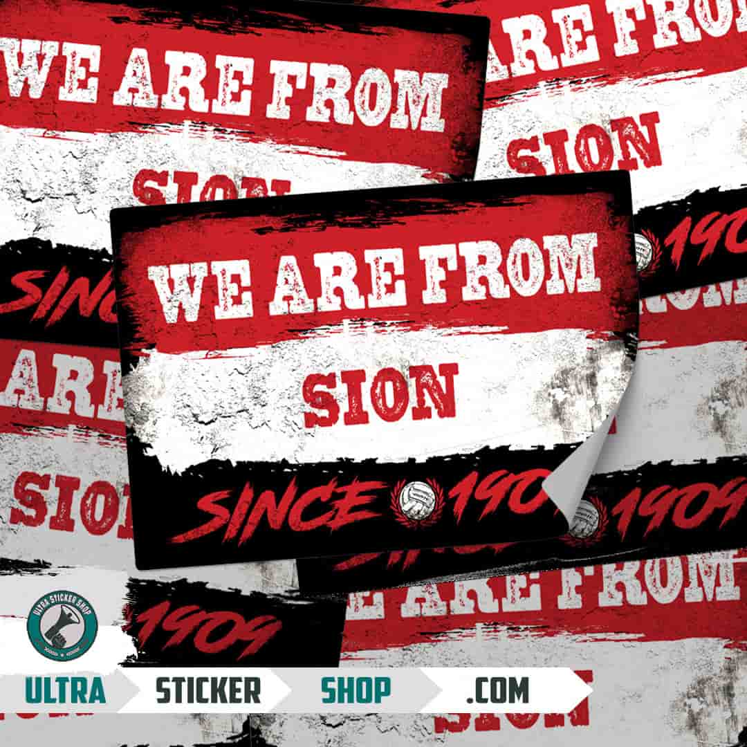 We are from Sion since 1909 Aufkleber