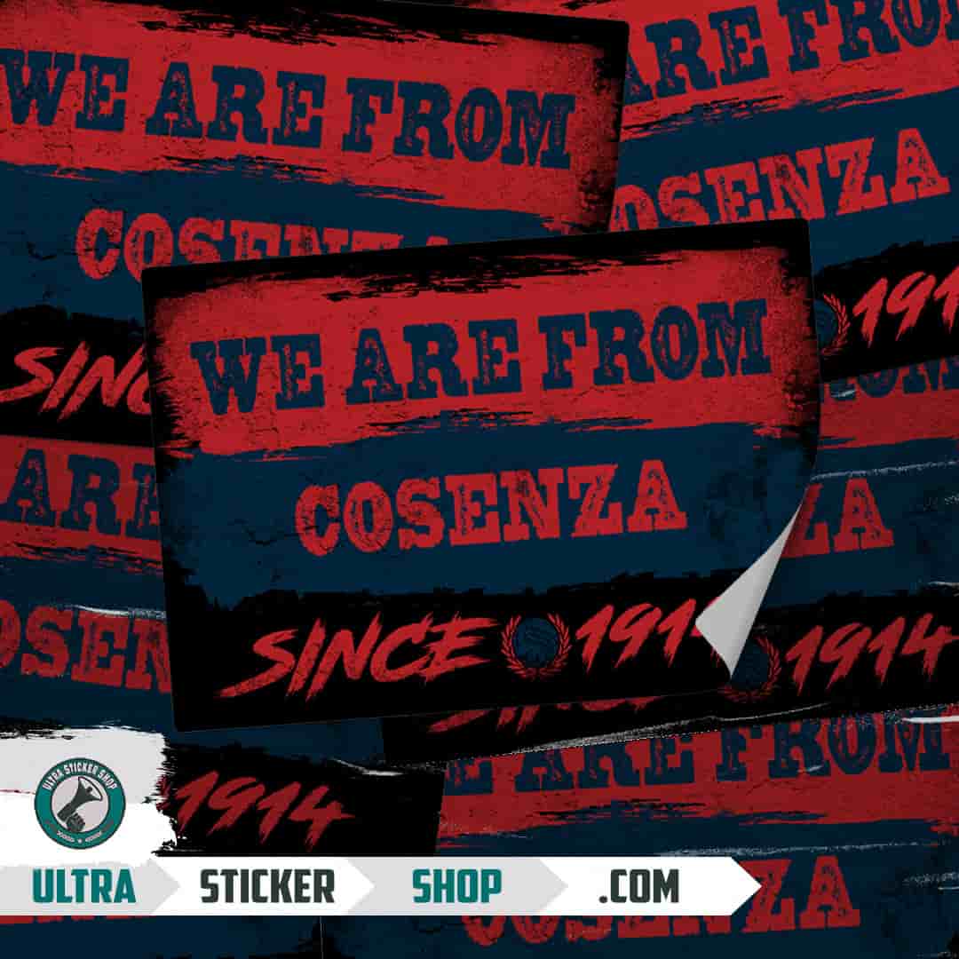 We are from Cosenza since 1914 Nalepke