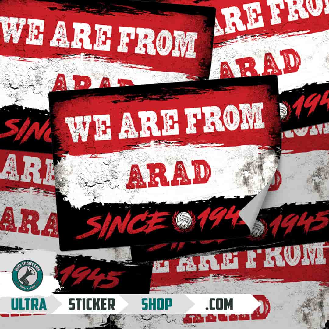 We are from Arad since 1945 Nalepnice