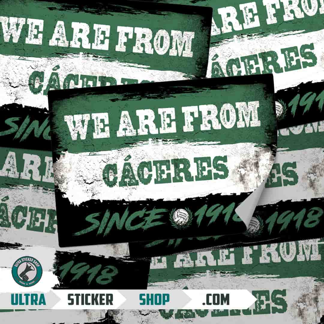 We are from Cáceres since 1918 Klistremerker