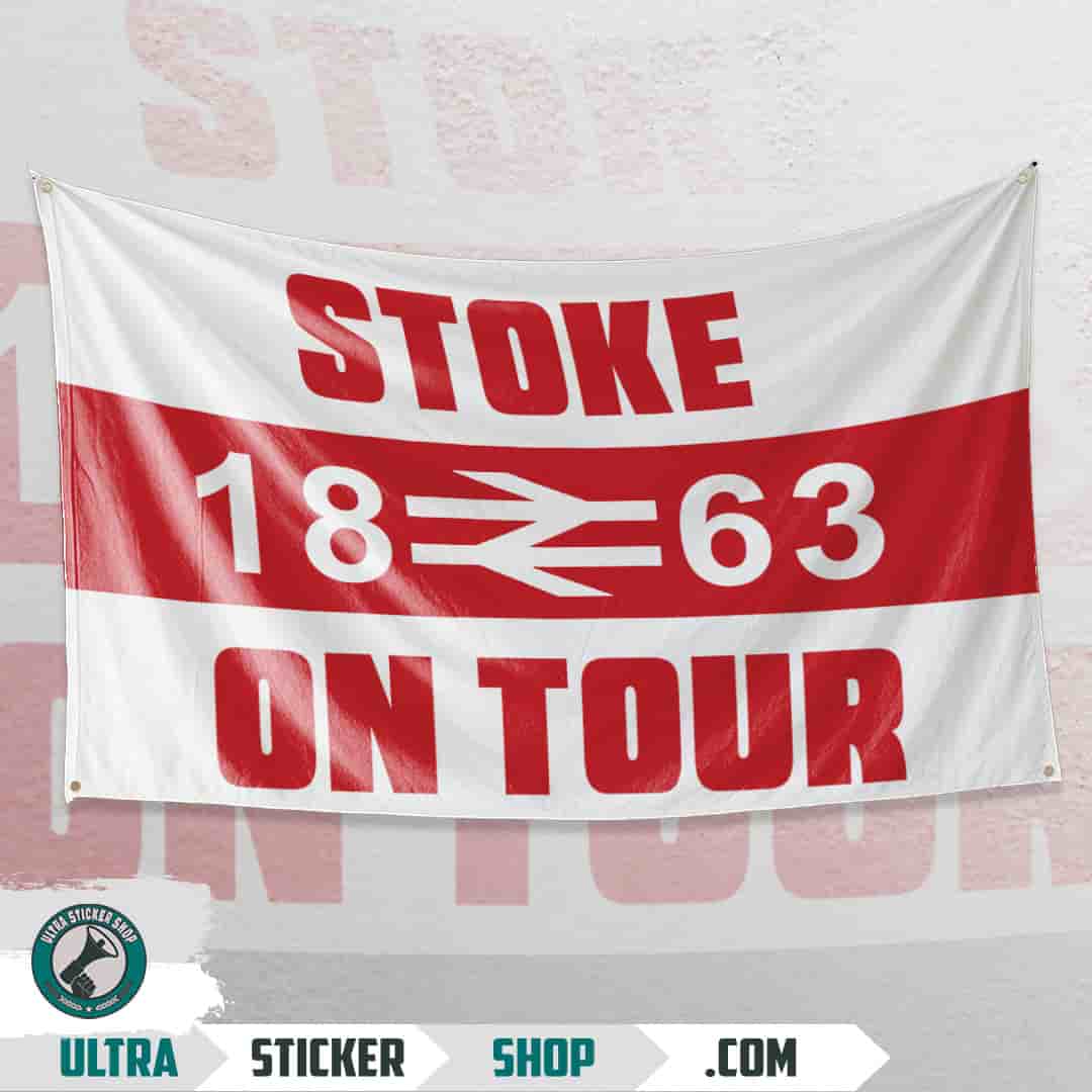 Stoke 1863 on tour Flagge
