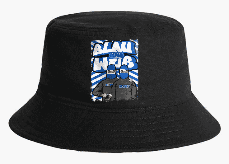 Blau und Weiß Bucket Hat