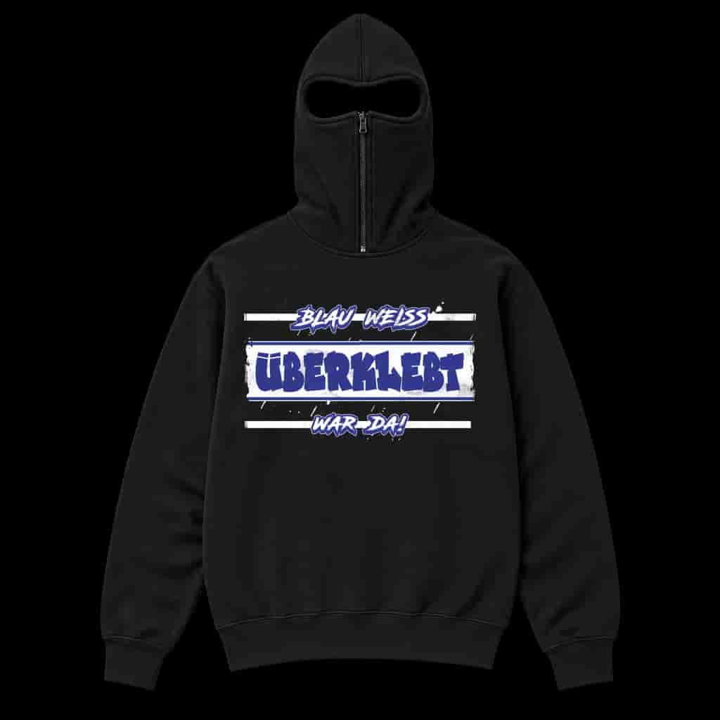 überklebt blau weiss war da! Ninja Hoodie
