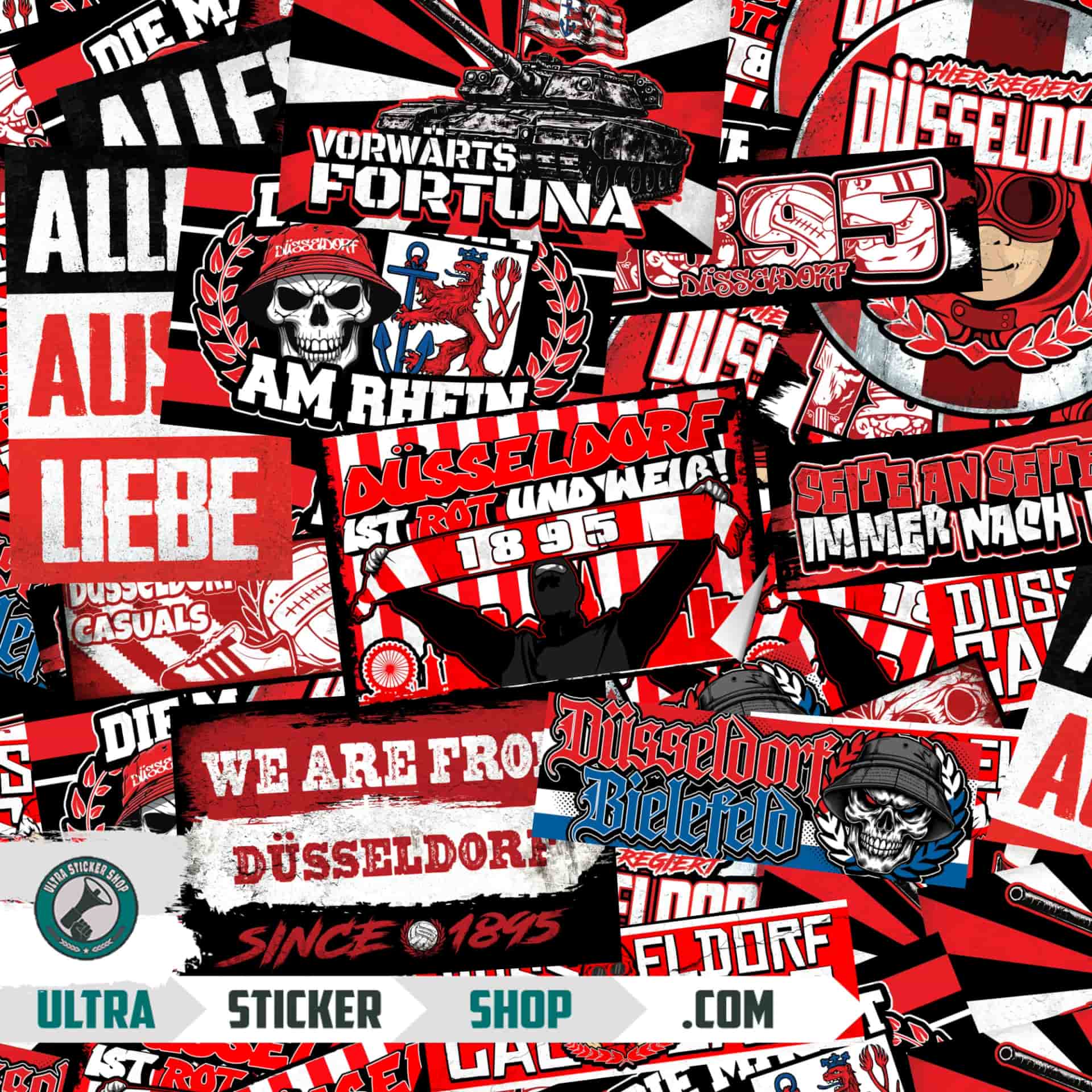 Düsseldorf Aufkleber-Mix
