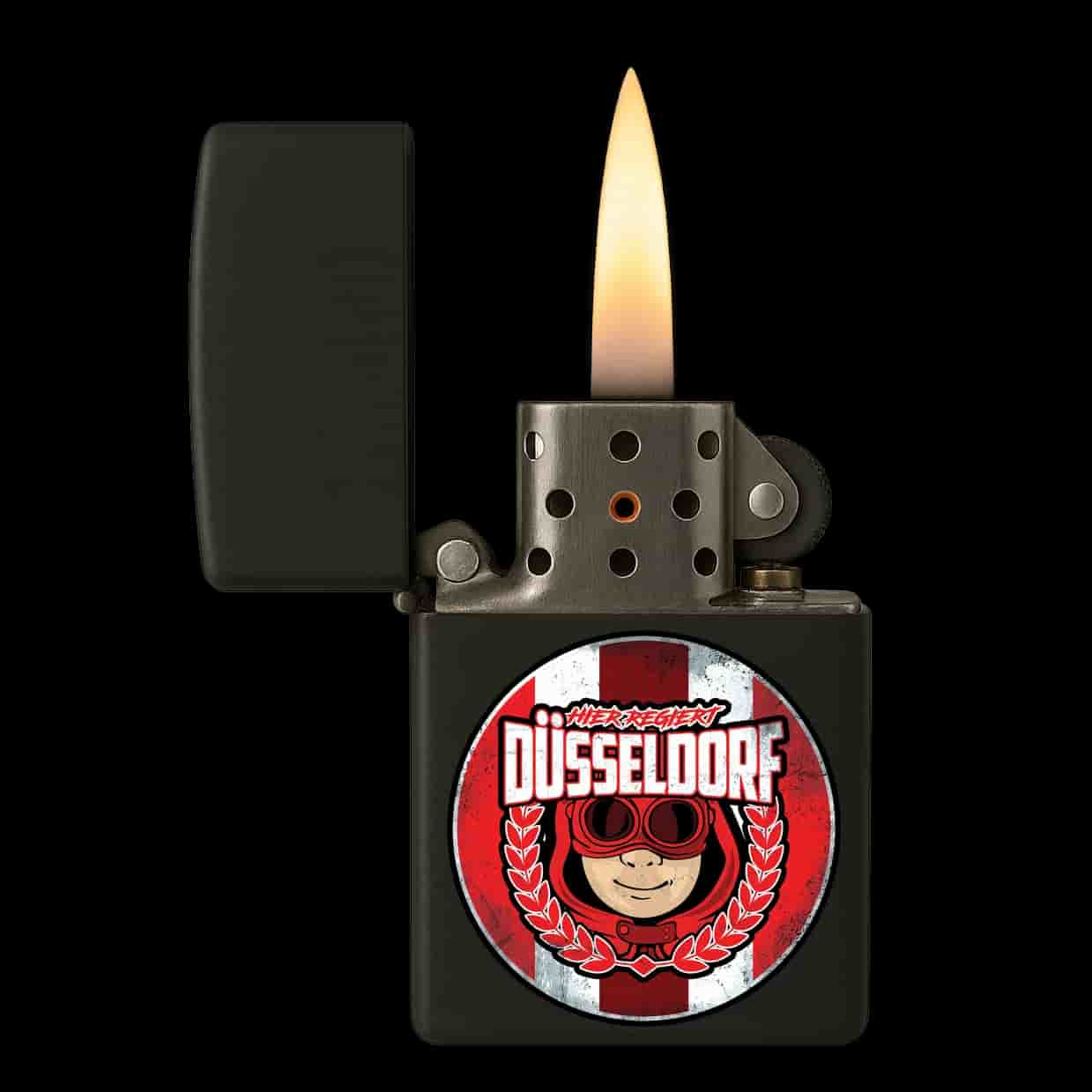 Hier regiert Düsseldorf Feuerzeug