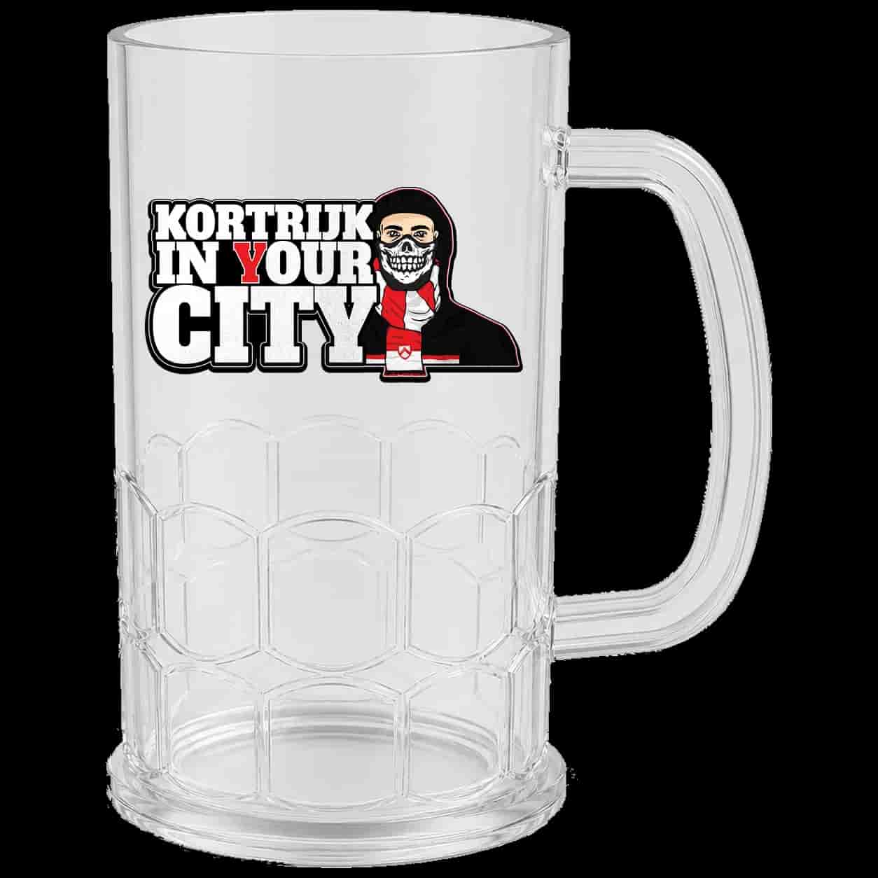 Kortrijk in your city Caneca de cerveja