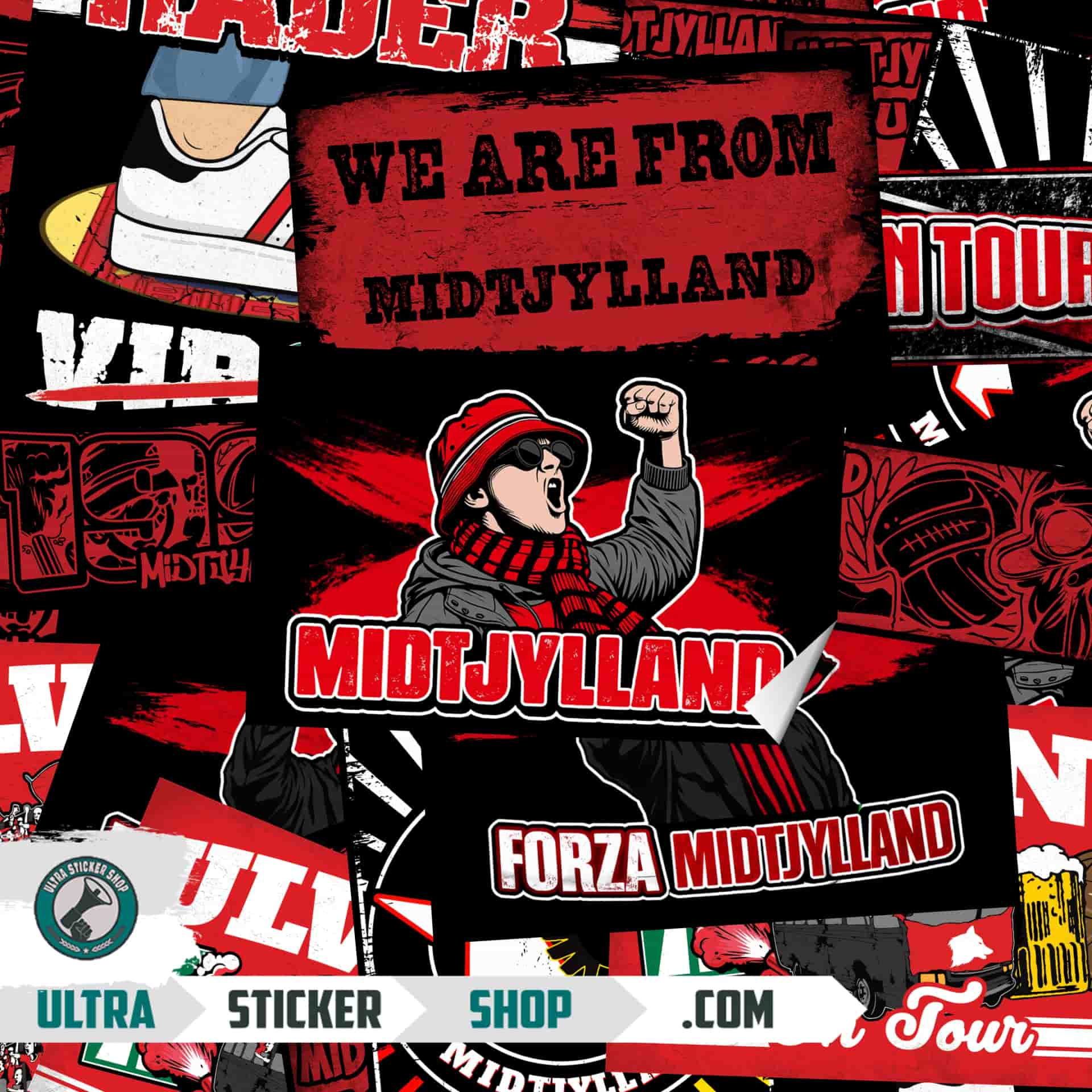 Midtjylland Klistermærke-Mix