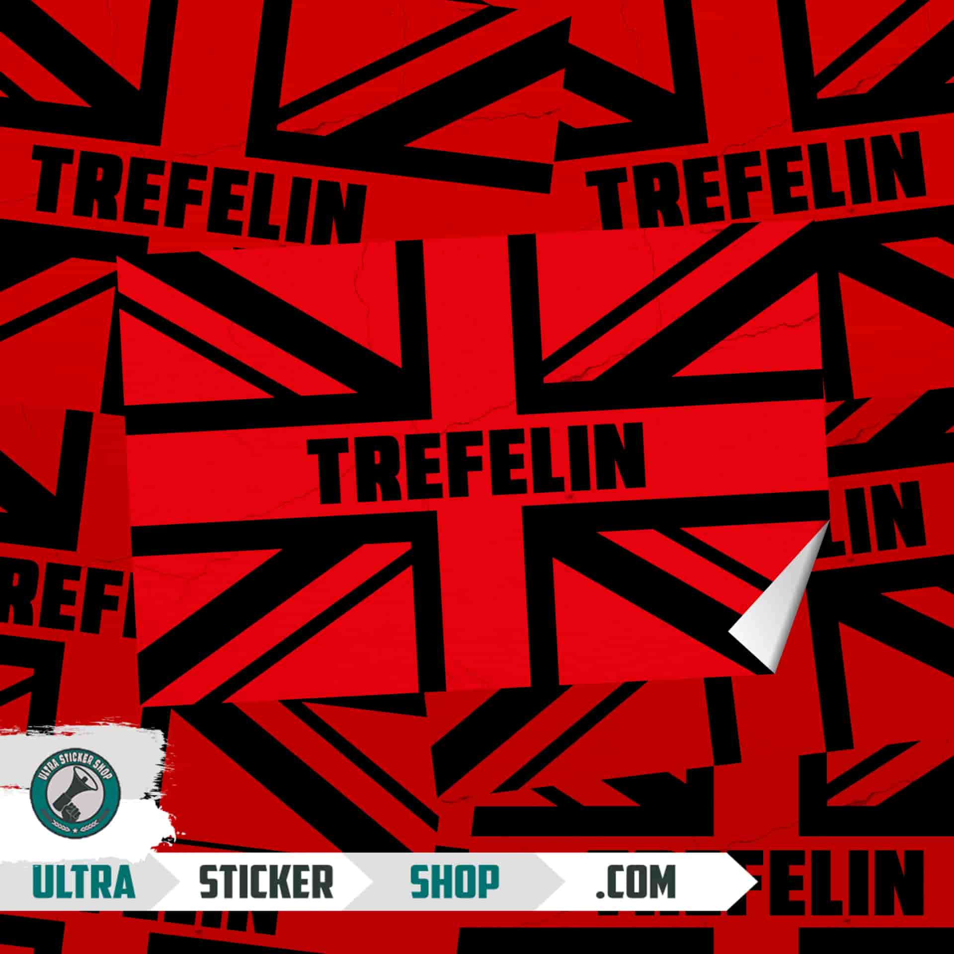 Trefelin Union Jack Pegatinas