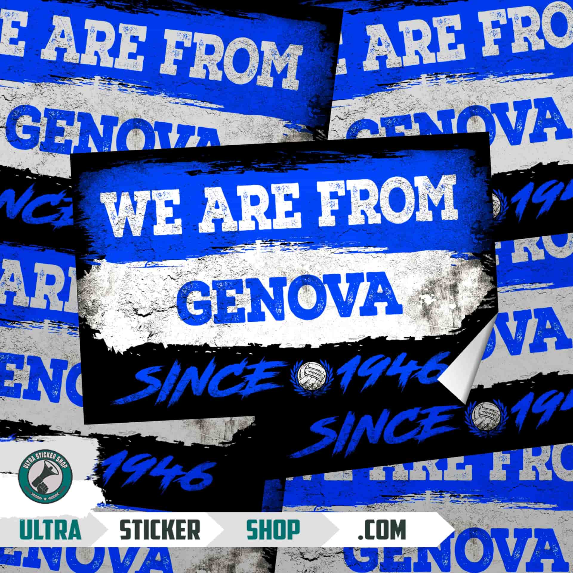 We are from Genua since 1946 Adesivi