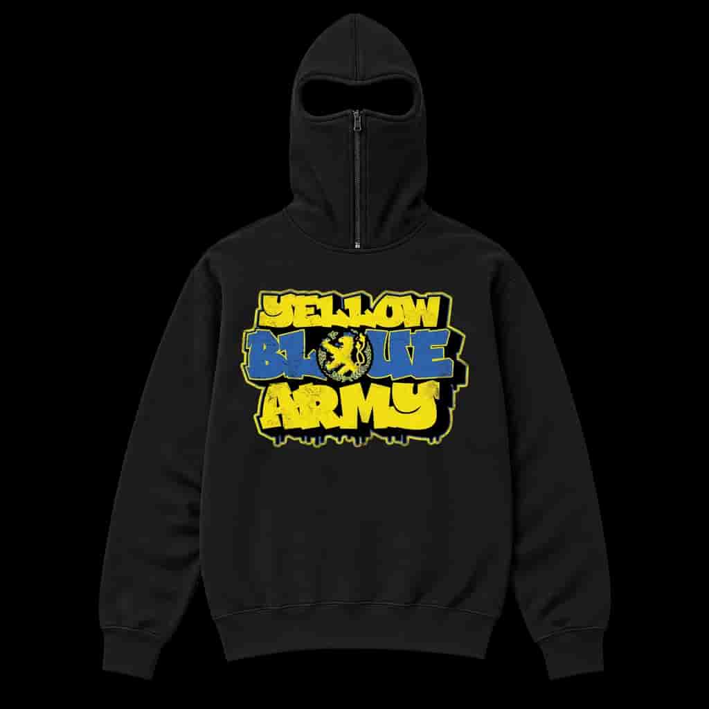 Yellow Blue Army Ninja hettegenser