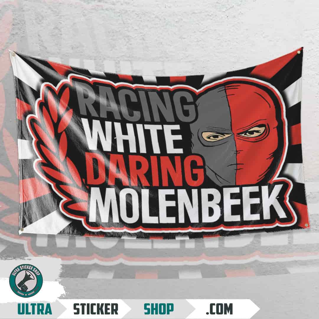 Racing White Daring Molenbeek Flagga