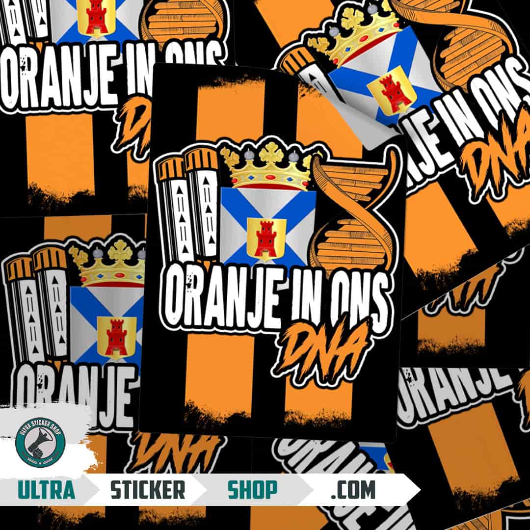 Oranje in ons DNA Stickers