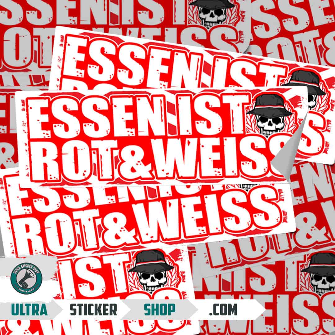 Essen ist rot & weiss Nalepnice