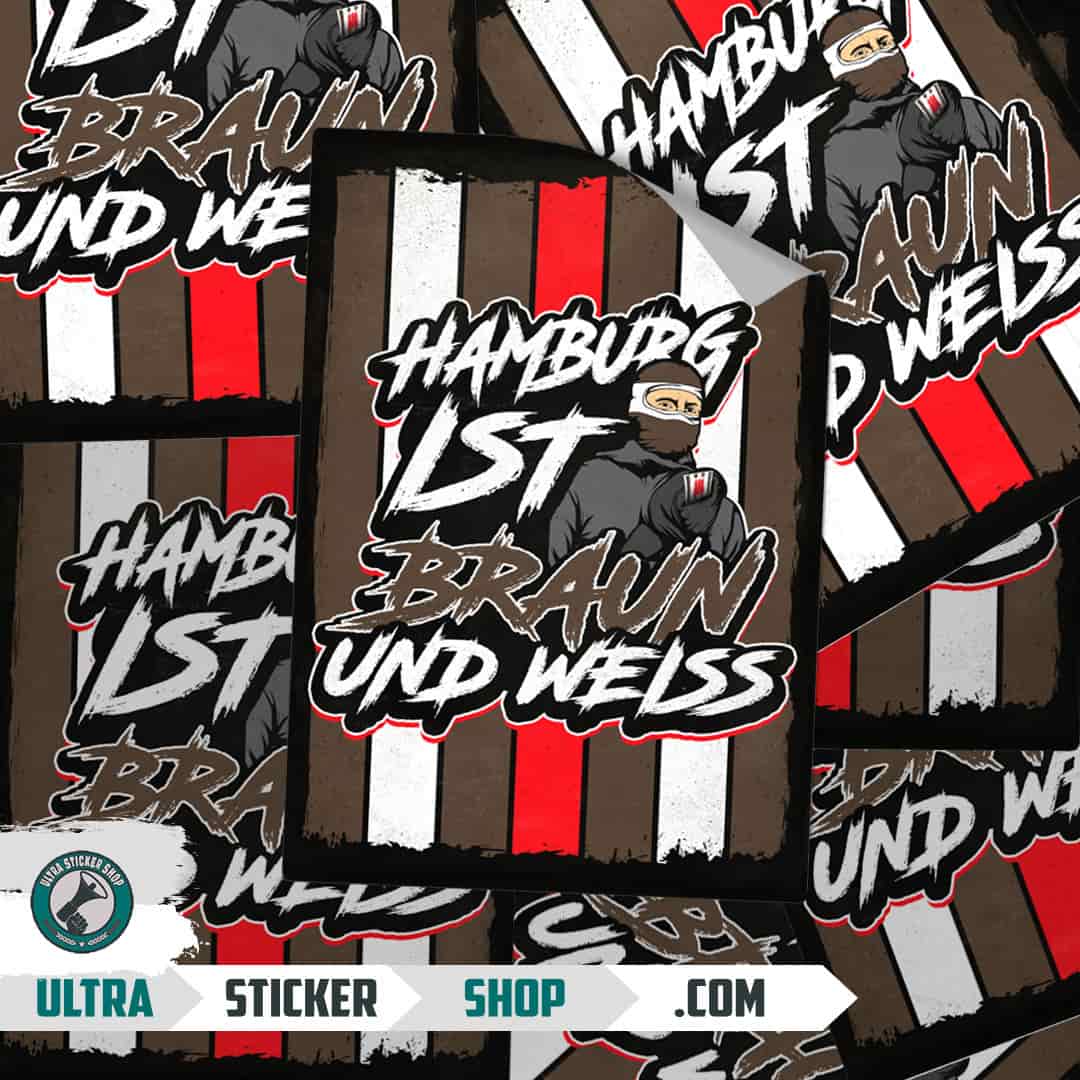 Hamburg ist Braun und Weiss Klistermærker