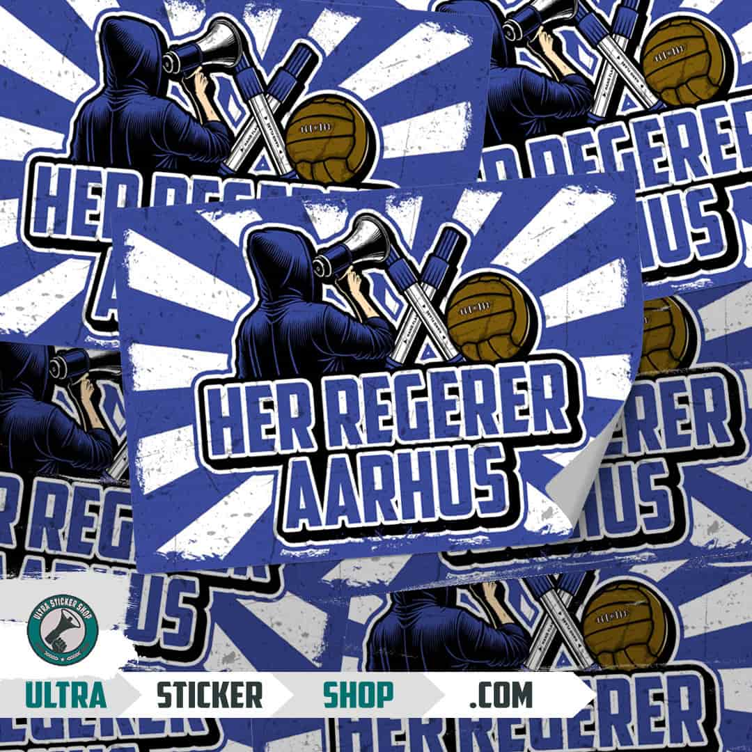 Her Regerer Aarhus Stickers