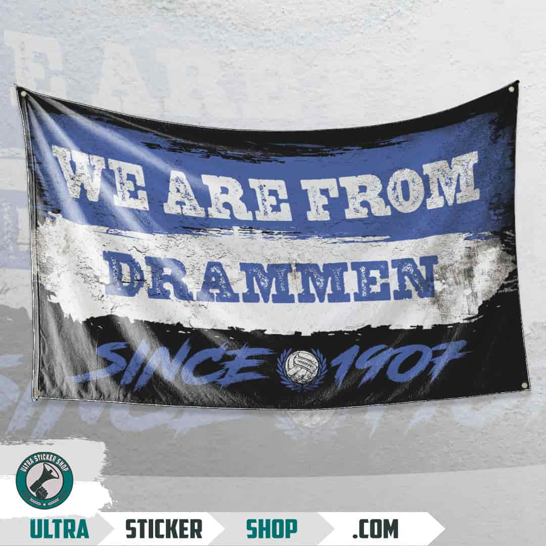 We are from Drammen since 1907 Flagga