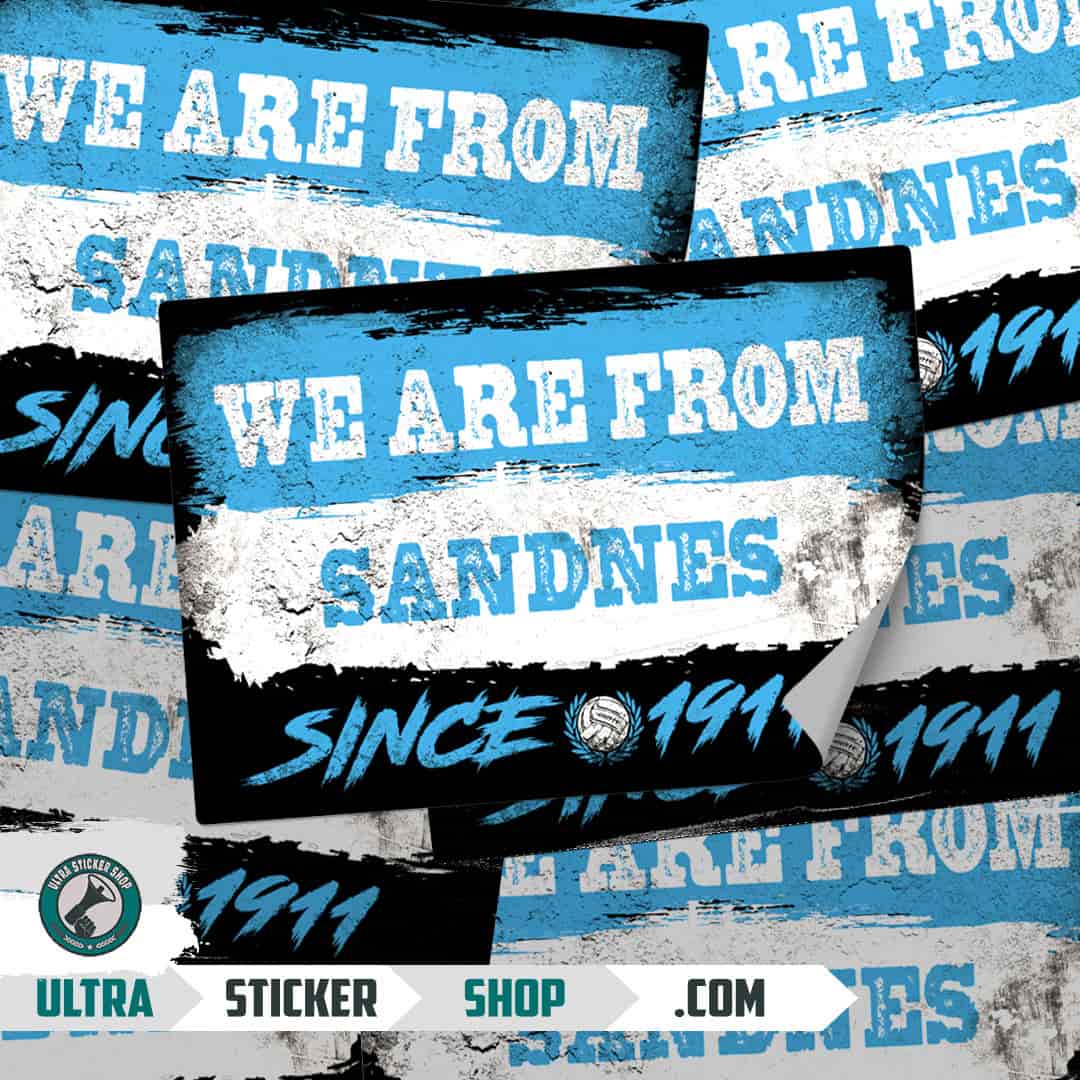 We are from Sandnes since 1911 Nalepnice