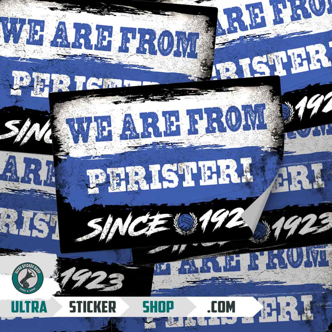 We are from Peristeri since 1923 Nalepnice