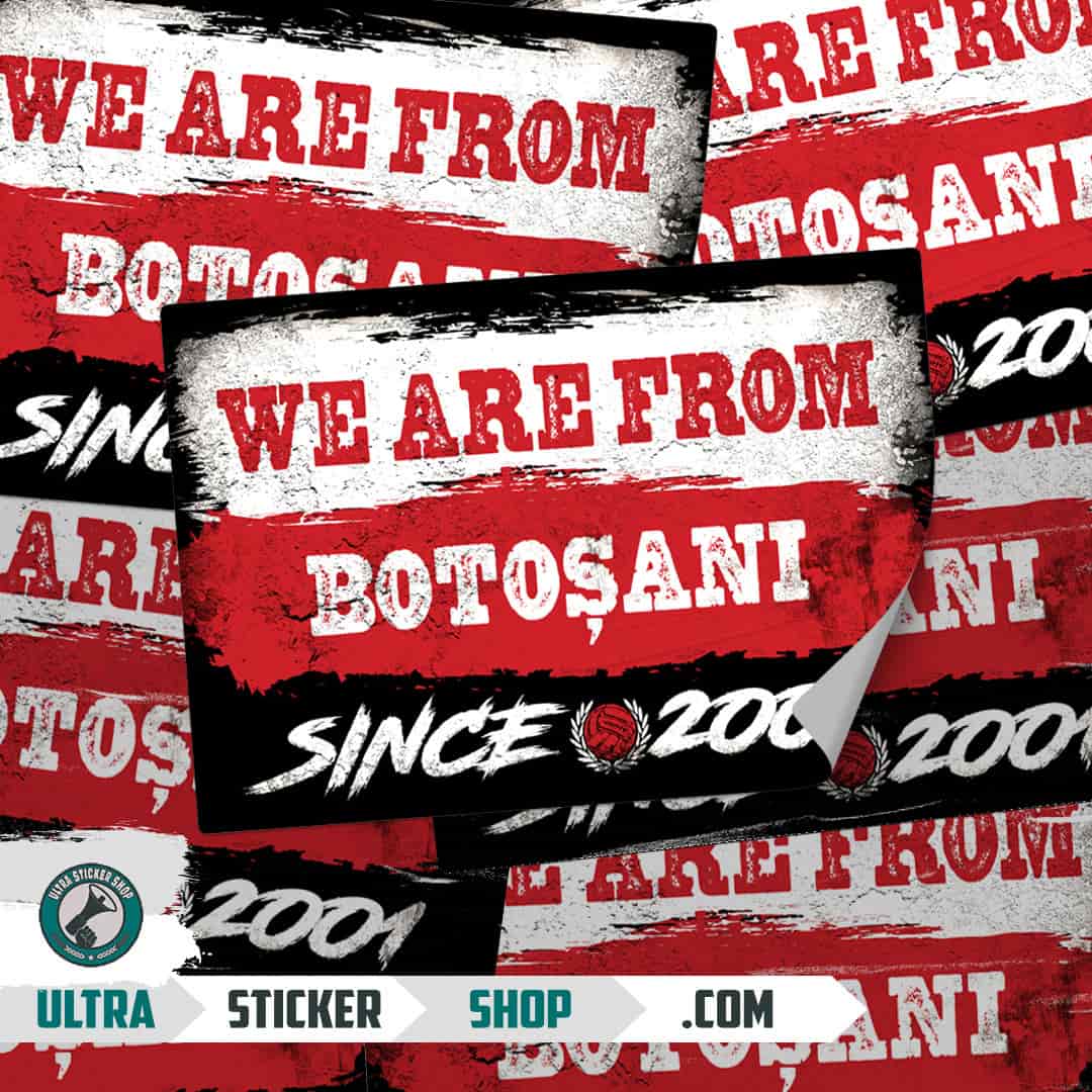 We are from Botoșani since 2001 Aufkleber