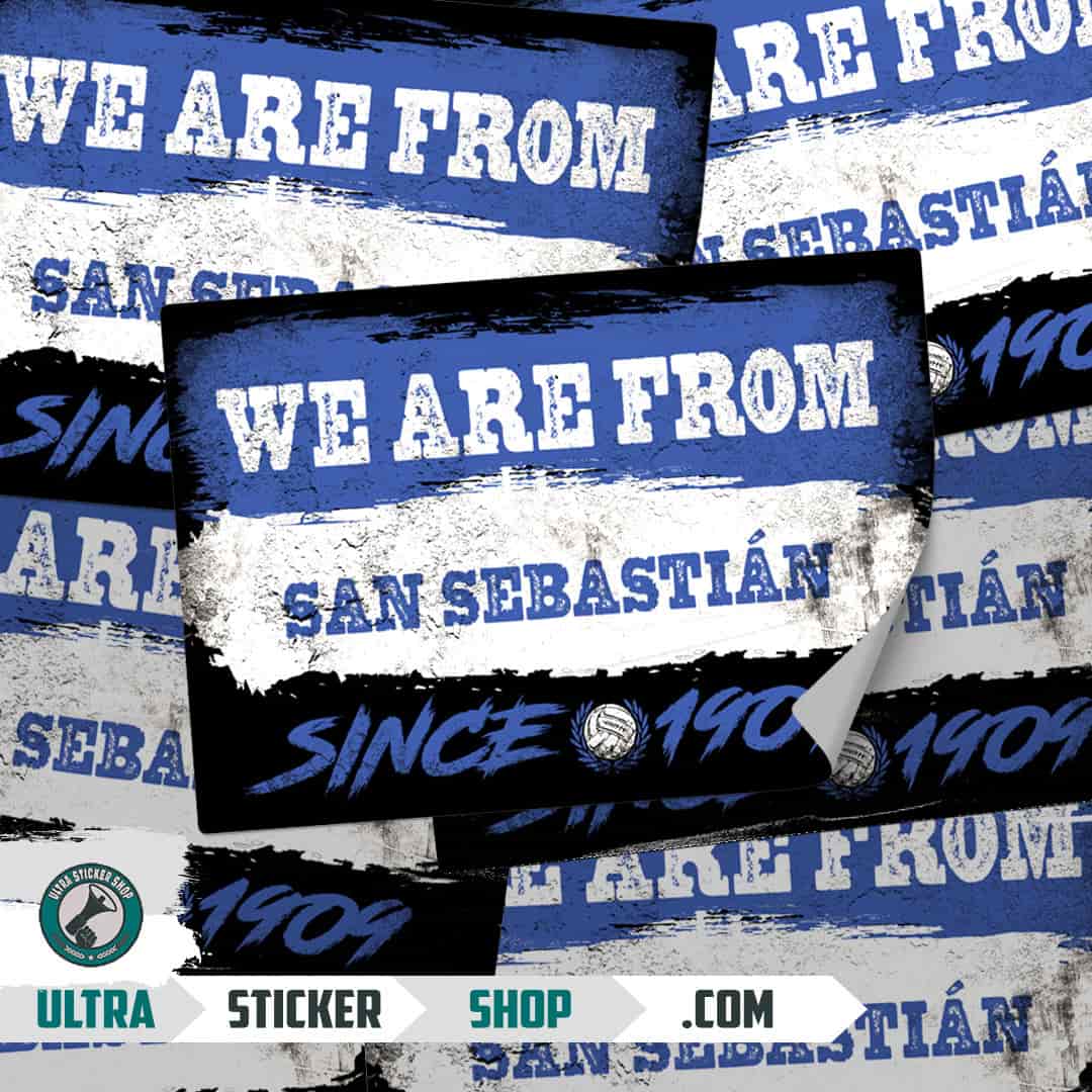 We are from San Sebastián since 1909 Nalepnice