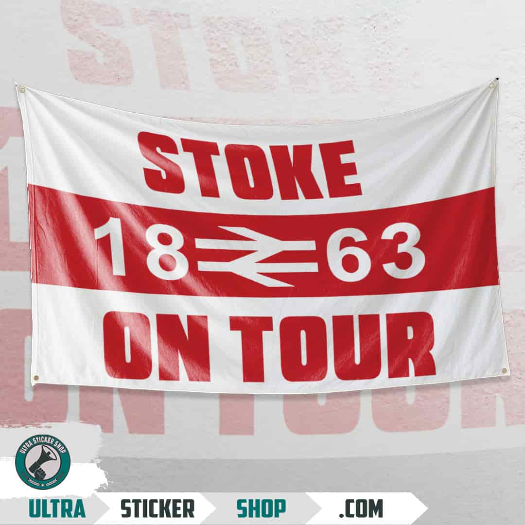Stoke 1863 on tour Flagge