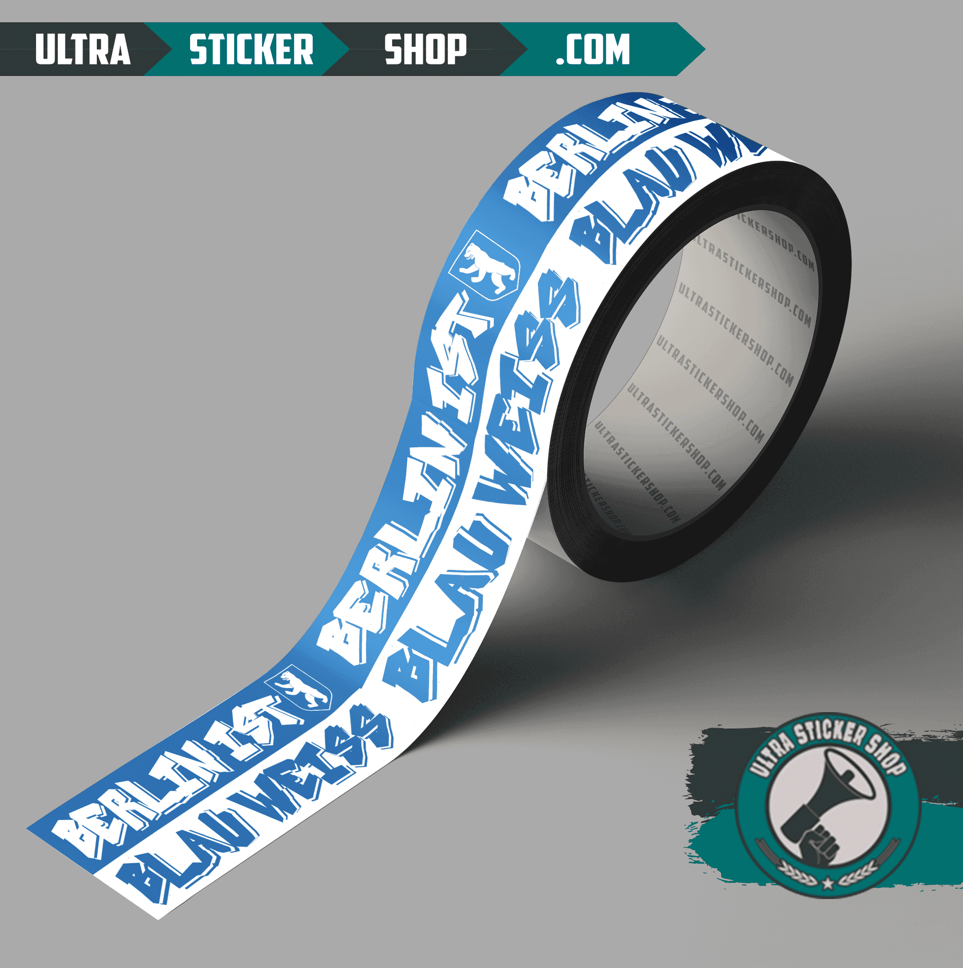 Berlin ist blau weiss Tape - 100 meter