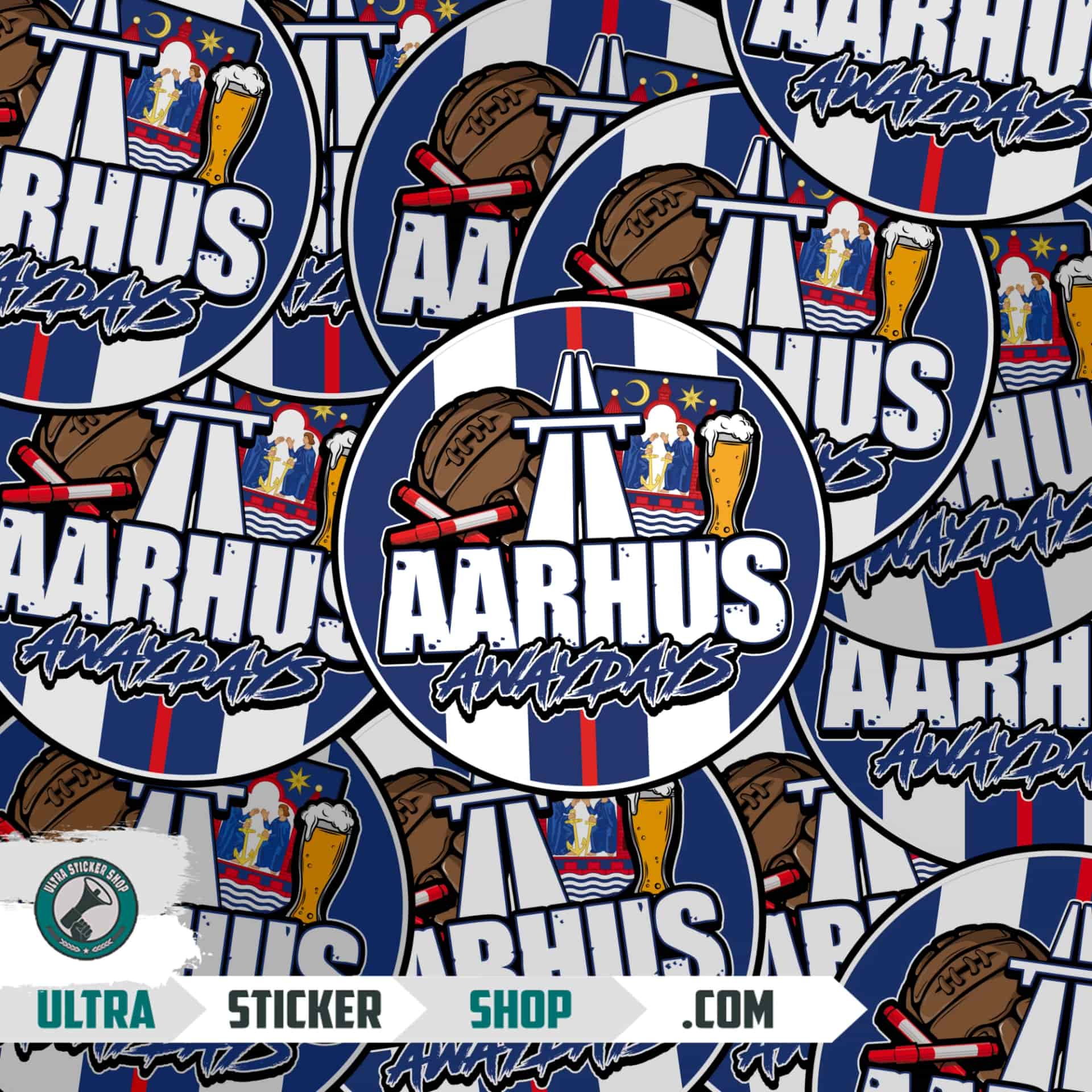 Aarhus awaydays Adesivos