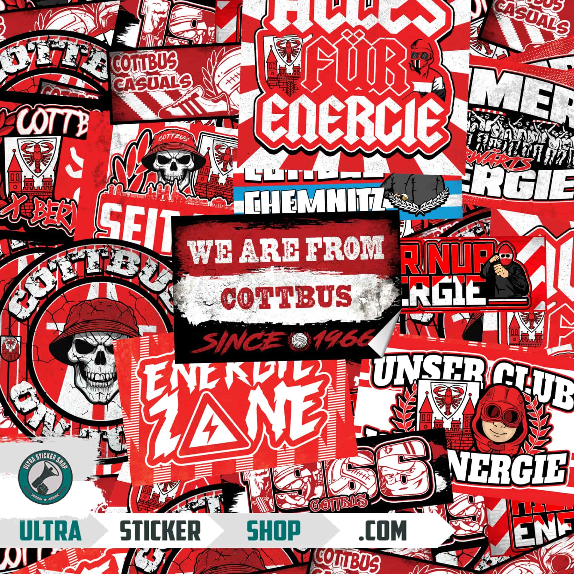 Energie Cottbus Klistermærke-Mix
