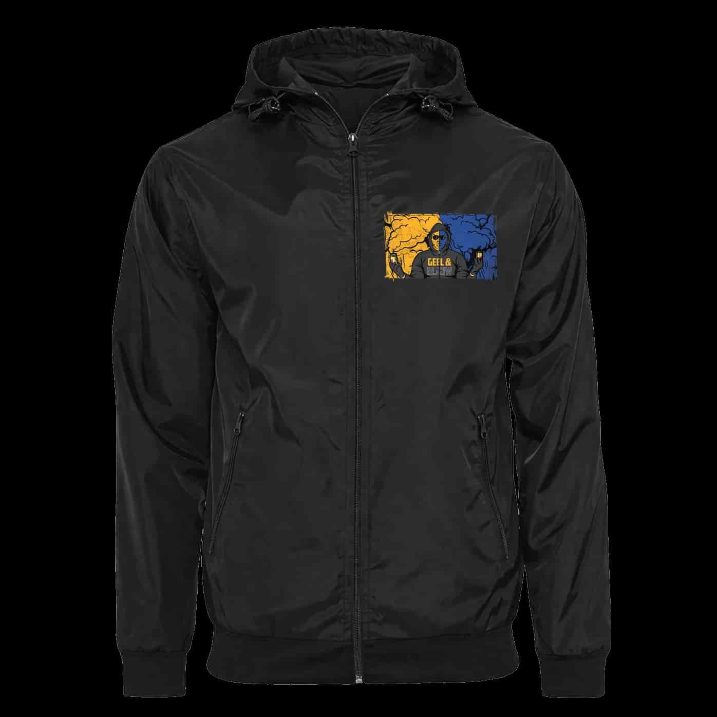 Geel & Blauw Jacke mit abnehmbarer Balaclava