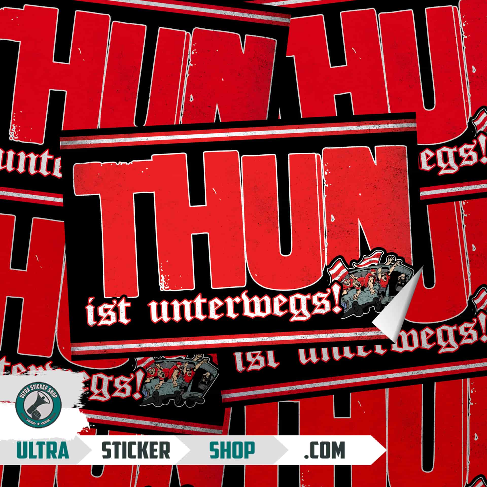 Thun ist unterwegs Pegatinas