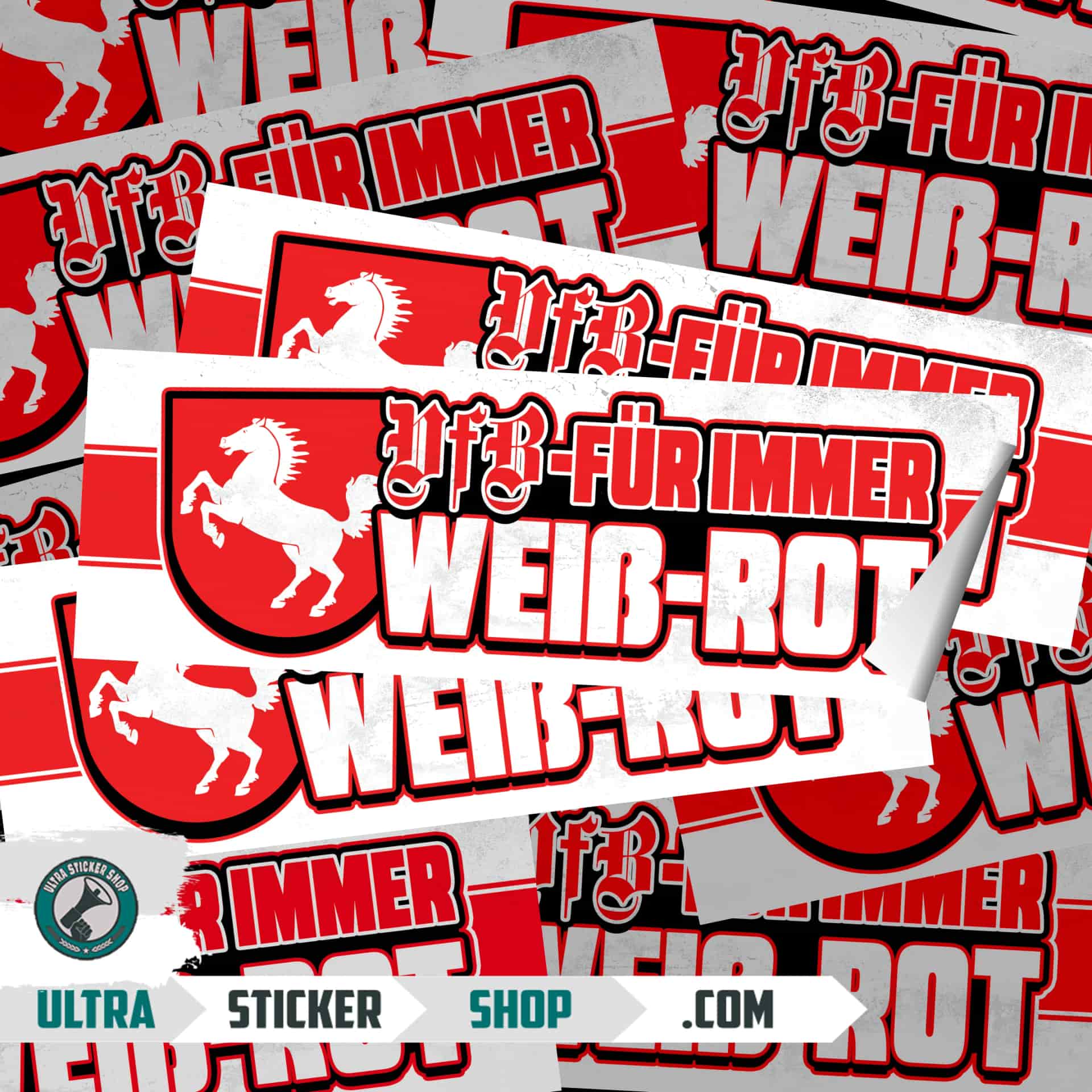 VfB – Für immer weiß-rot Nalepnice
