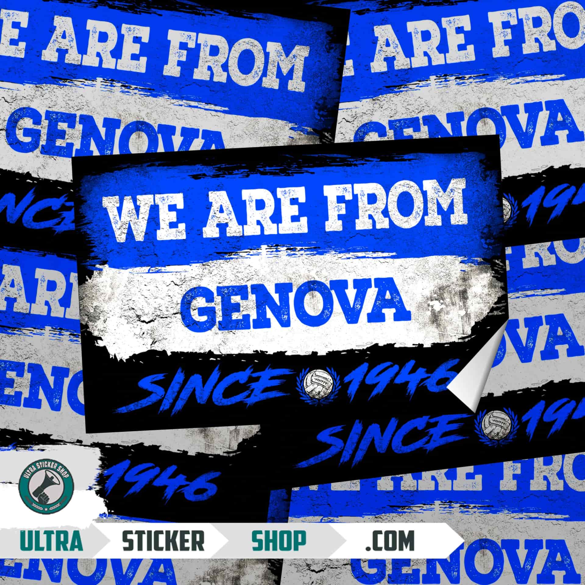 We are from Genua since 1946 Adesivi