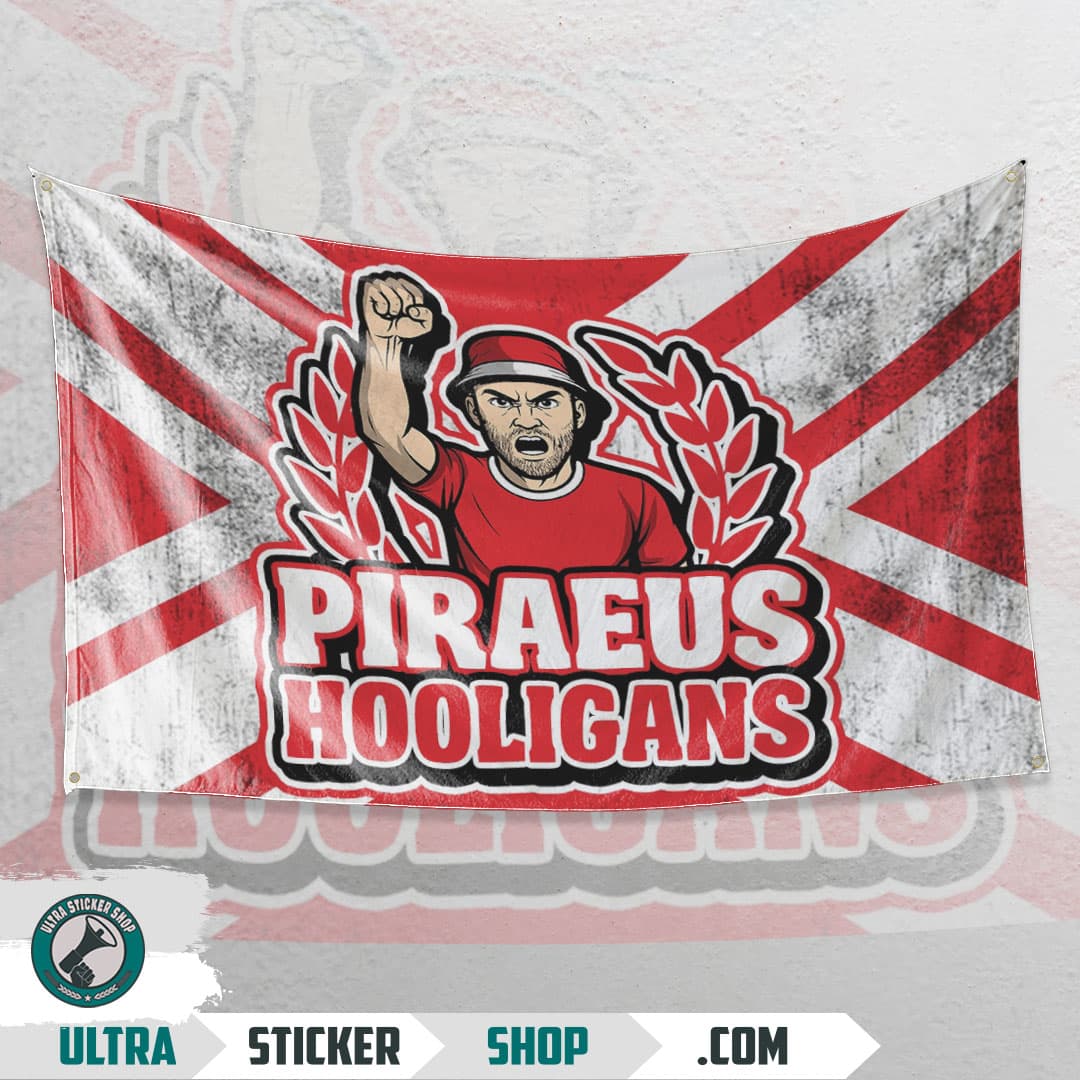 Buy Piraeus Hooligans Flag Stickers | Ultrastickershop