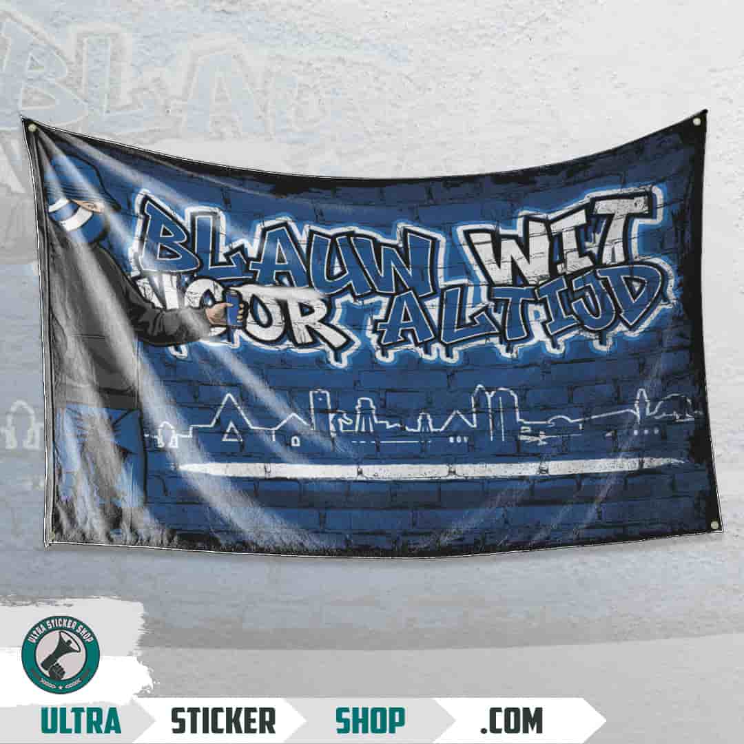 Blauw wit voor altijd Flagge