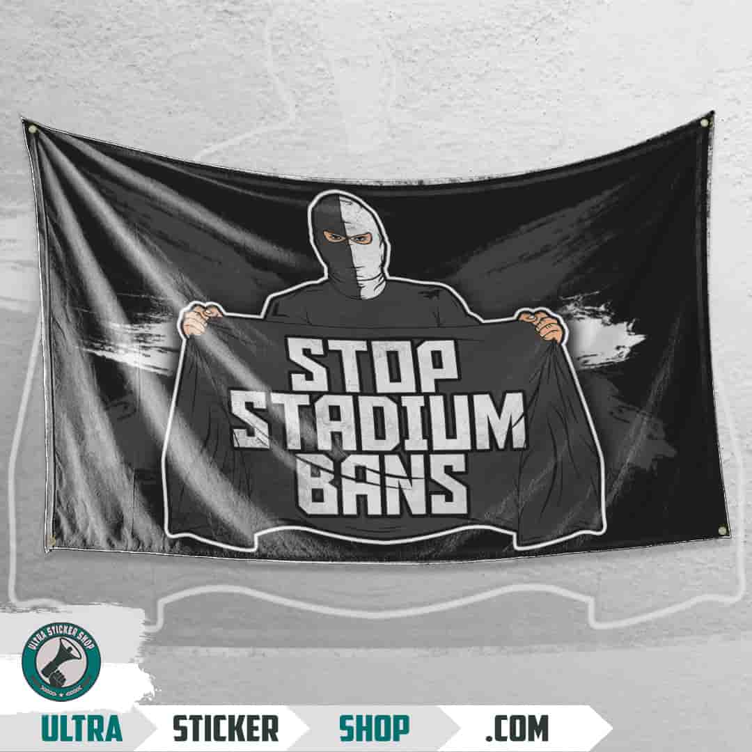 Stop stadium bans Flagge