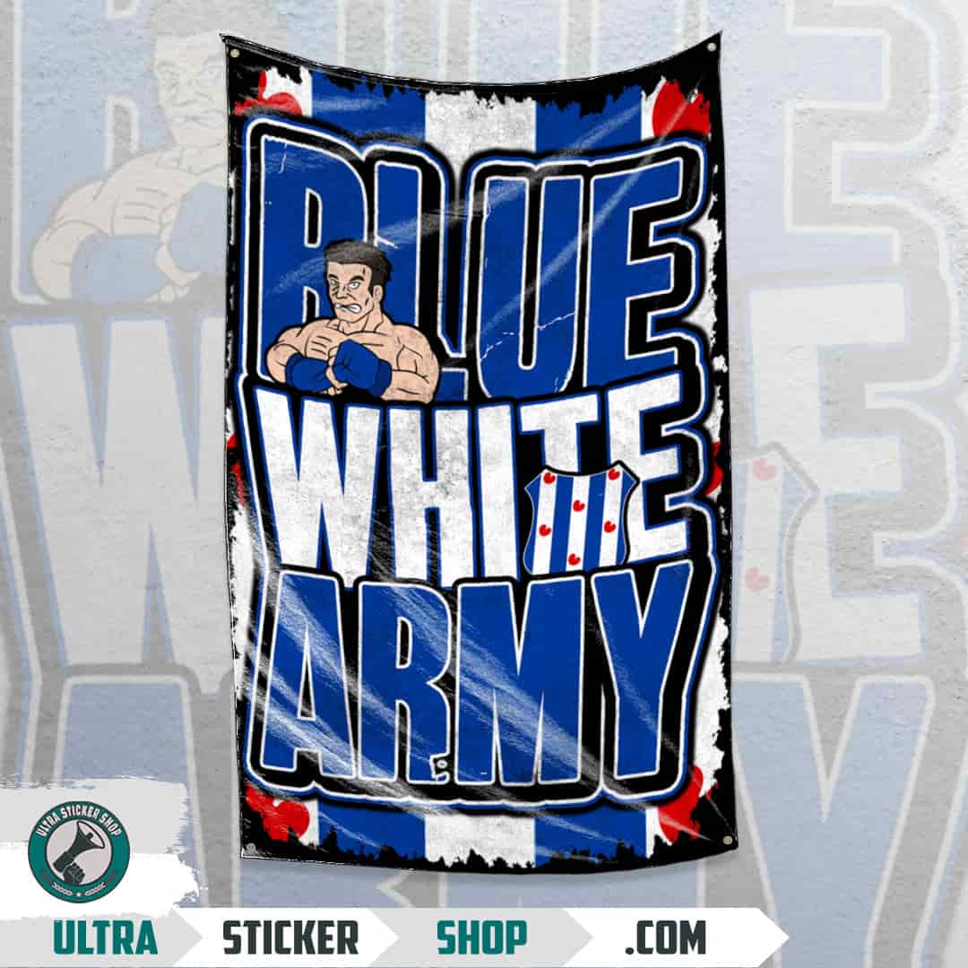 Blue white army Bandera