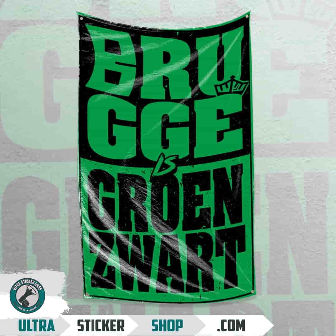 Brugge is groen zwart Drapeau