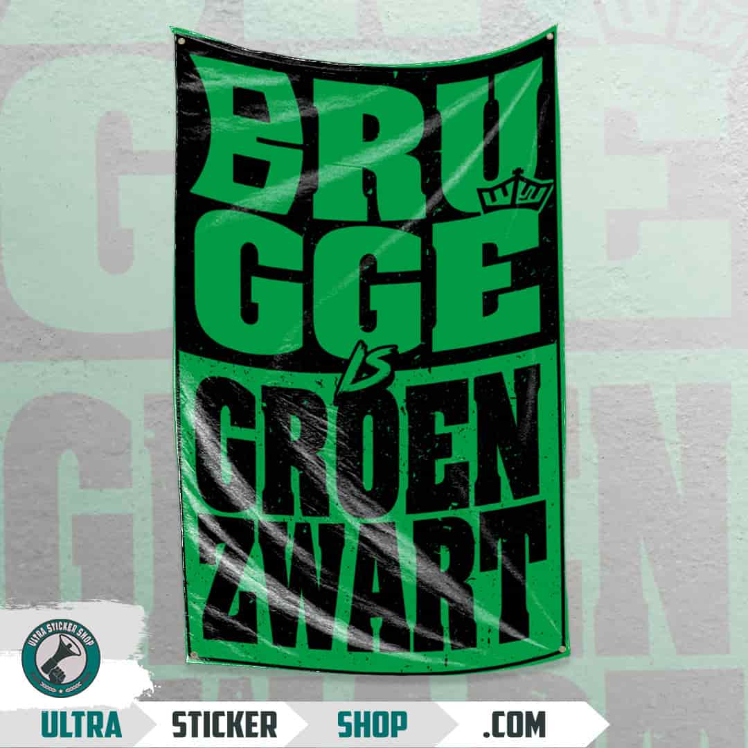Brugge is groen zwart Drapeau