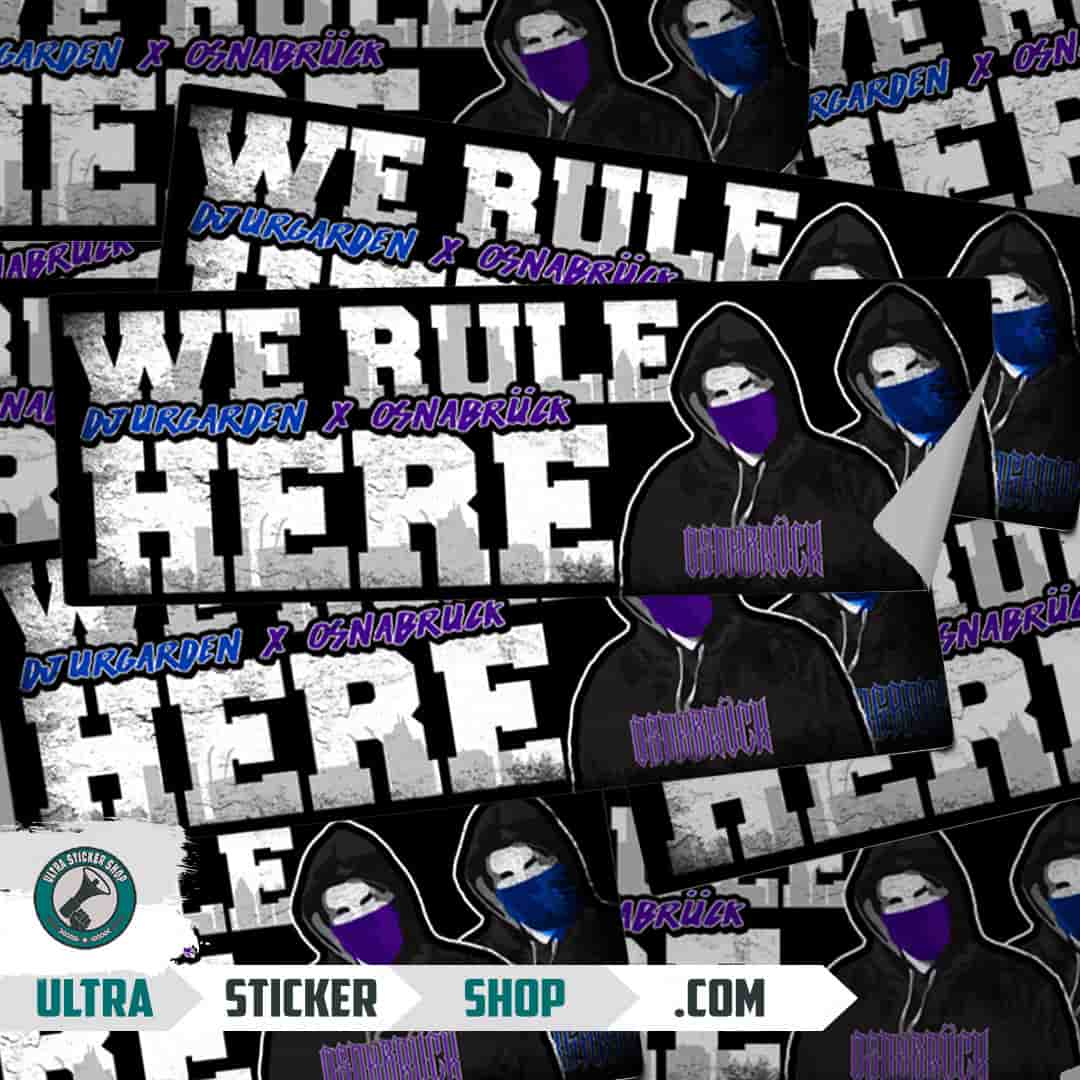 We Rule Here Djurgarden x Osnabrück Klistermærker