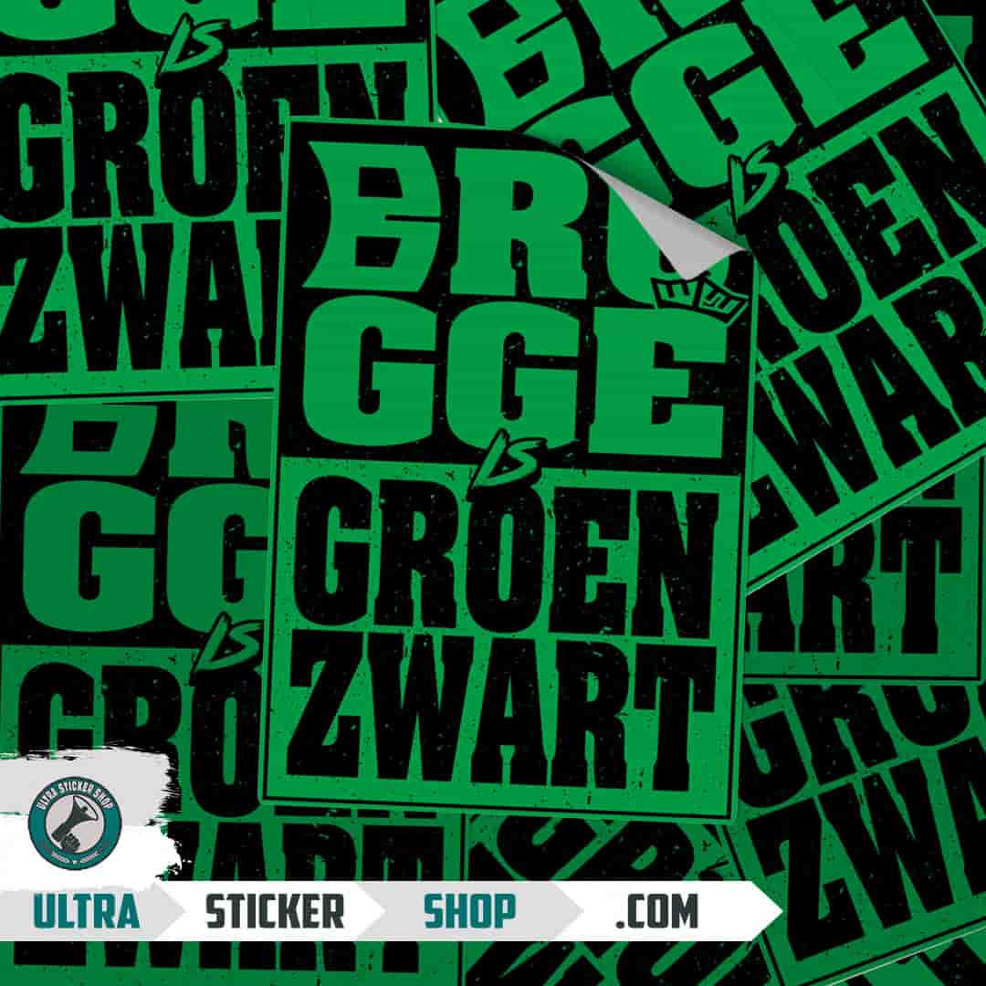 Brugge is groen zwart Autocollants