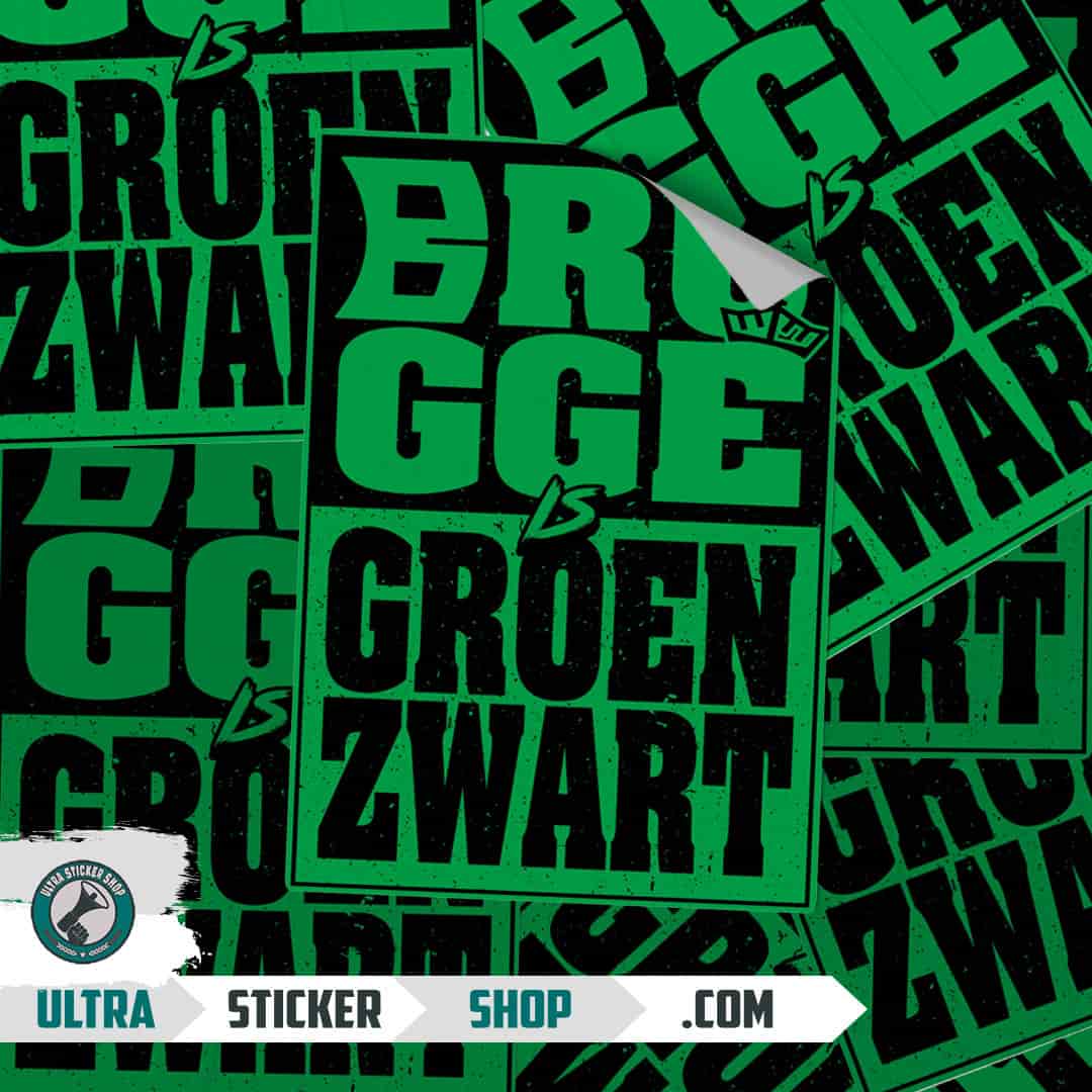 Brugge is groen zwart Autocollants